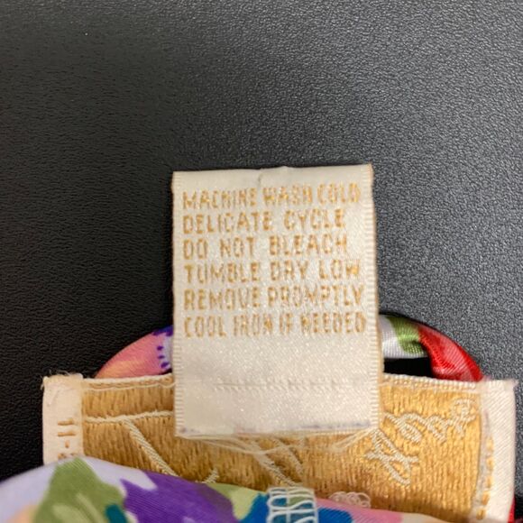 Delicates Trad Wife Satin Floral‎ Lace Trimmed Satin Tie Pockets Robe Large - Picture 11 of 13